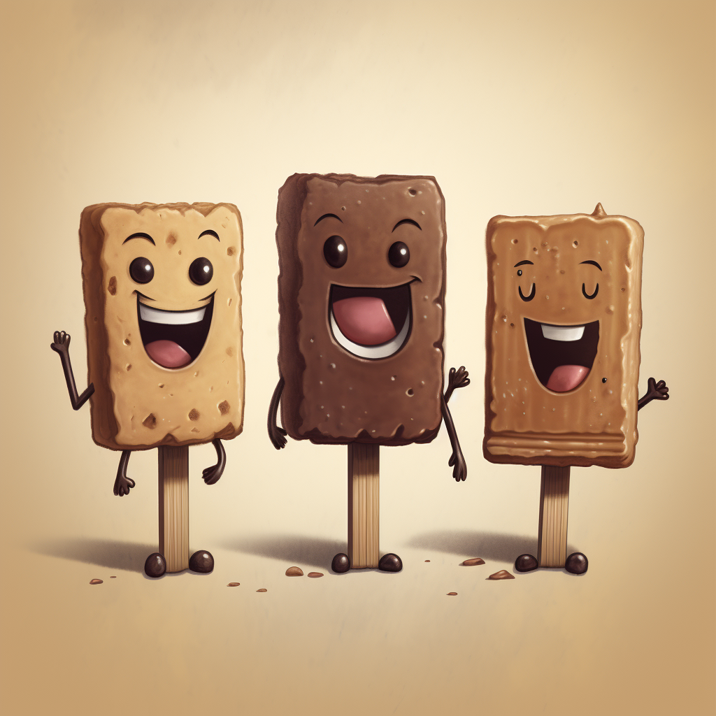 Happy Illustration with Three Characters