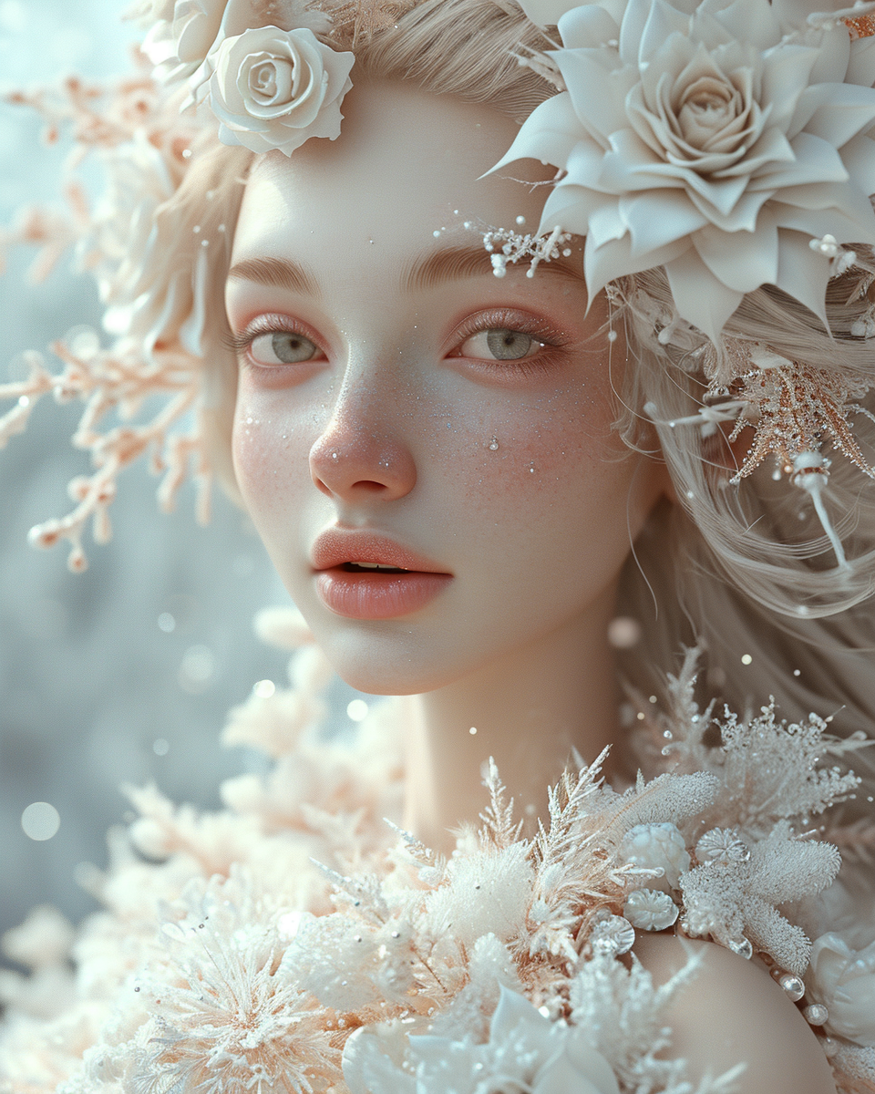 Happy Kawaii Snow Princess - Whimsical Fantasy Fashion Photo