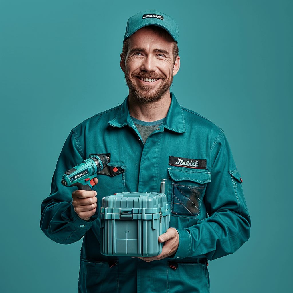 Man with Makita Tools Gift