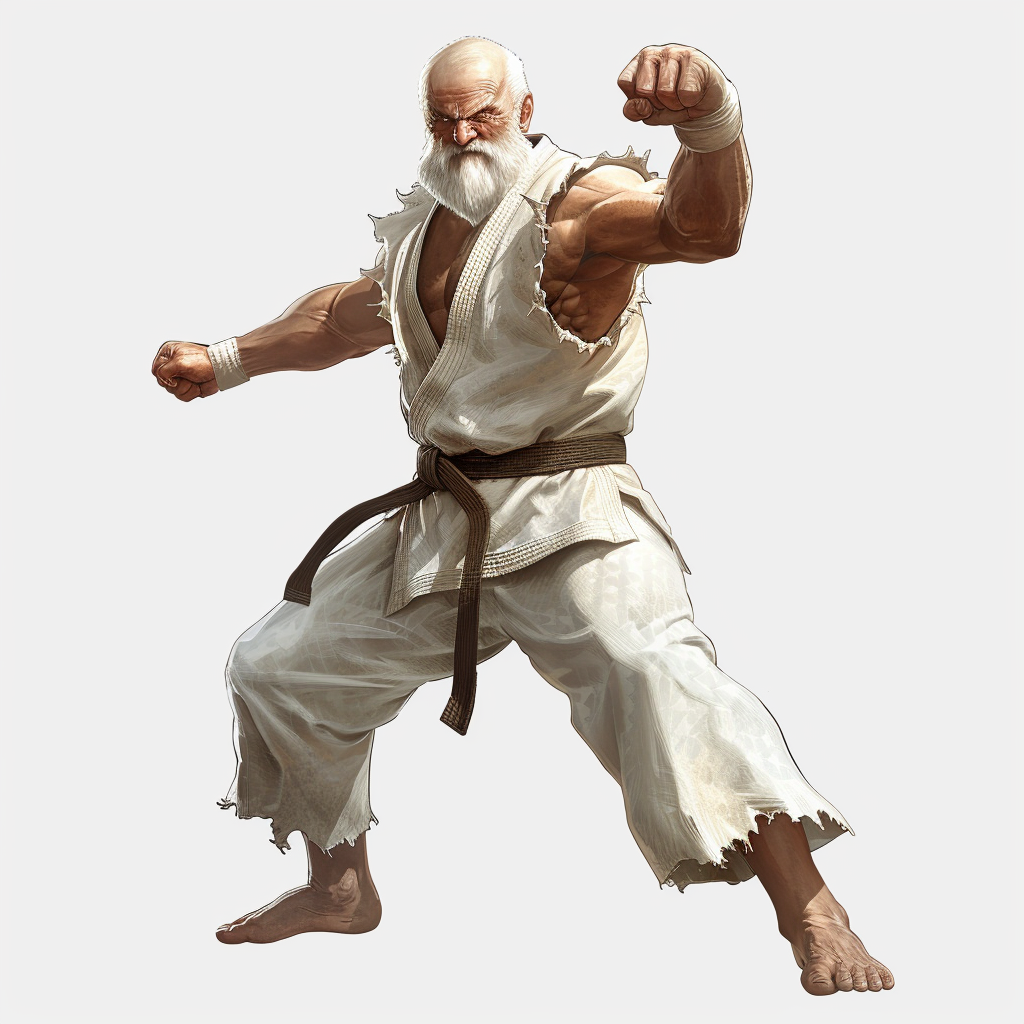 Happy meme Street Fighter character