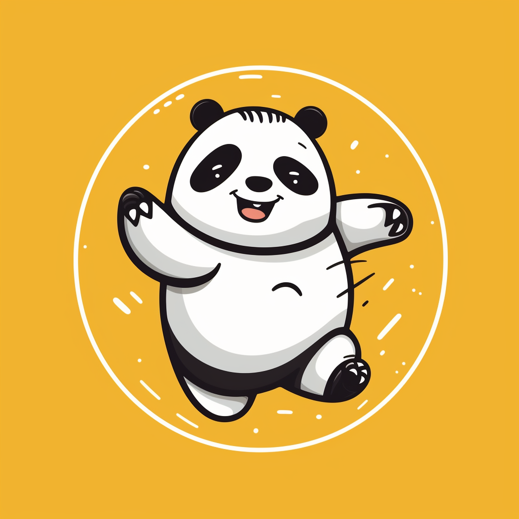 Dancing Happy Panda Cartoon