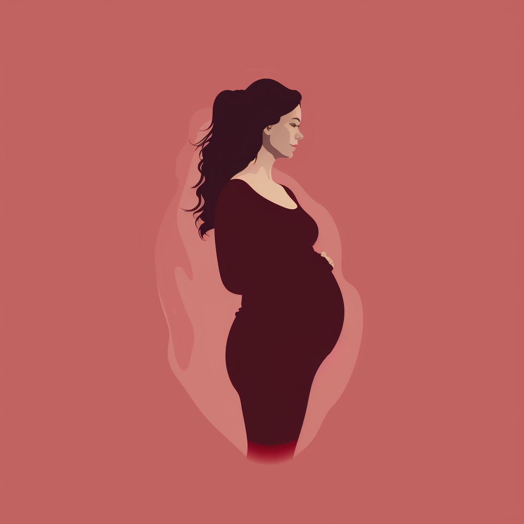 Playful pregnant woman illustration in flat design