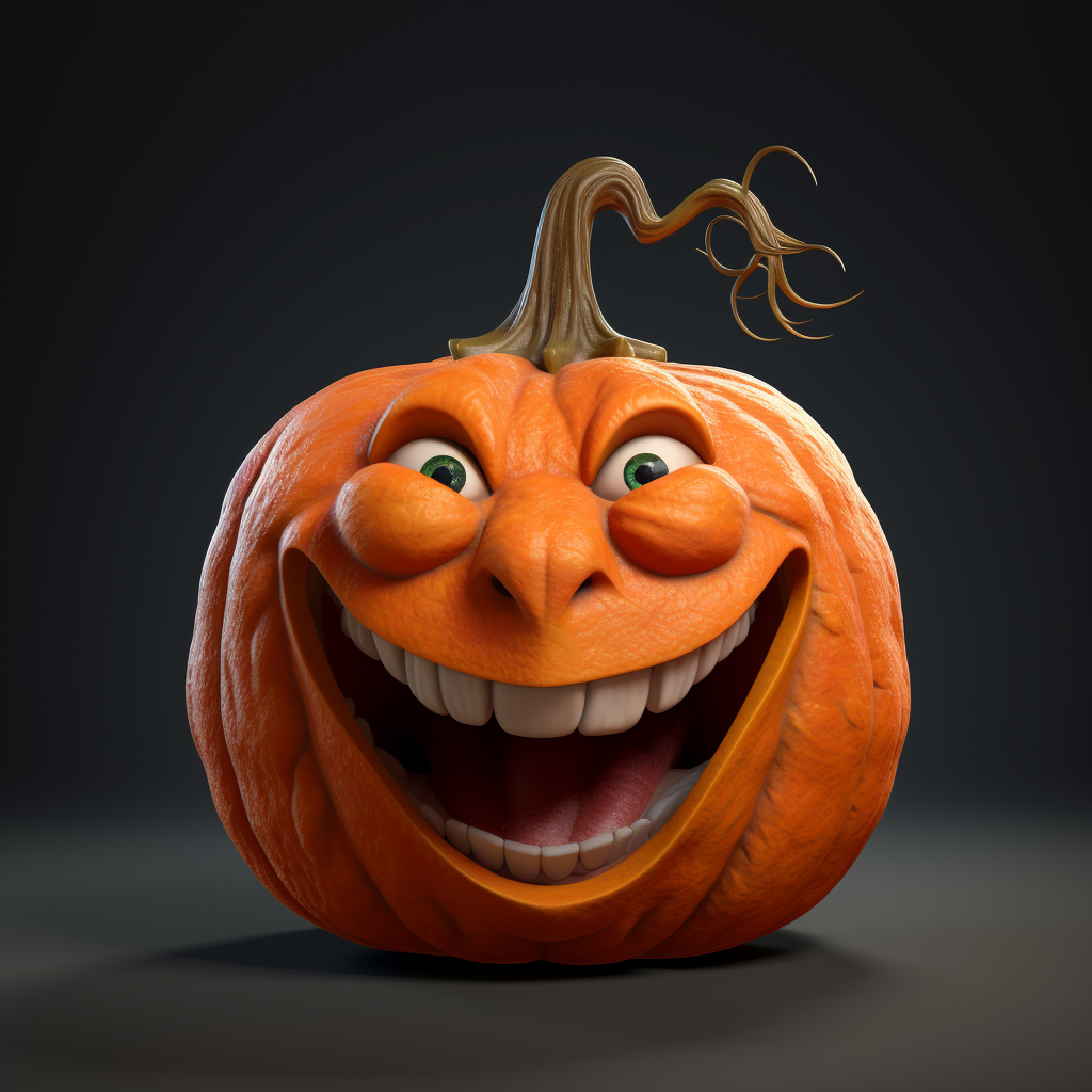 Smiling pumpkin for Halloween decor