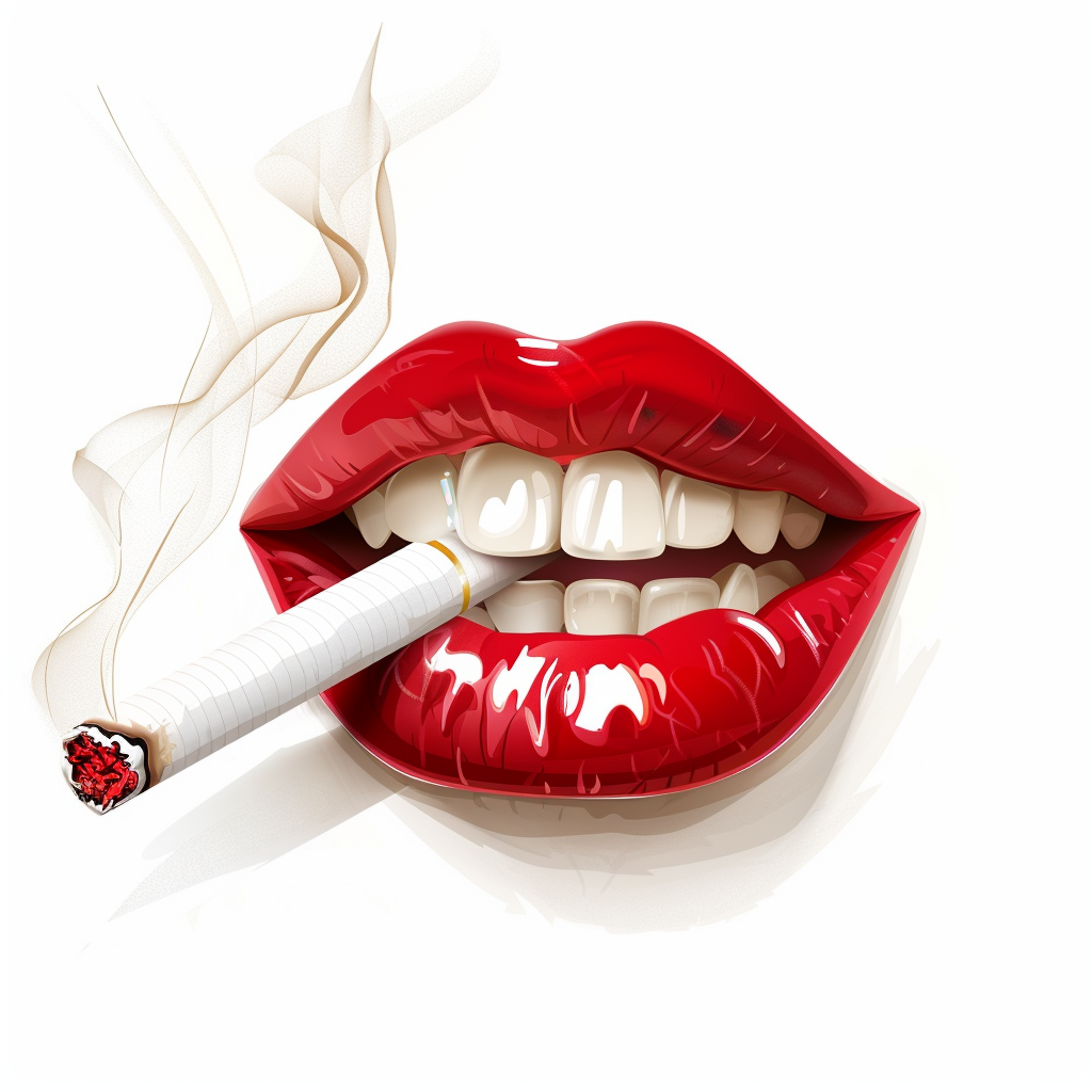 Happy rich cigarette illustration