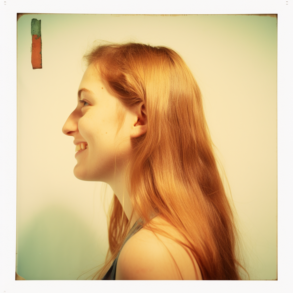 Woman with Happy Smile in Mugshot