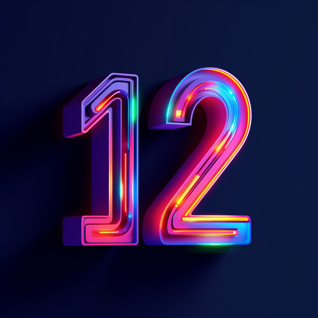 HAPPY 2024  Neon Poster Illustration