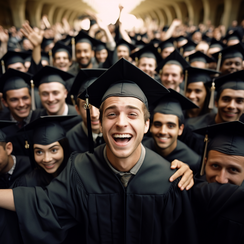 Group of Happy College Graduates