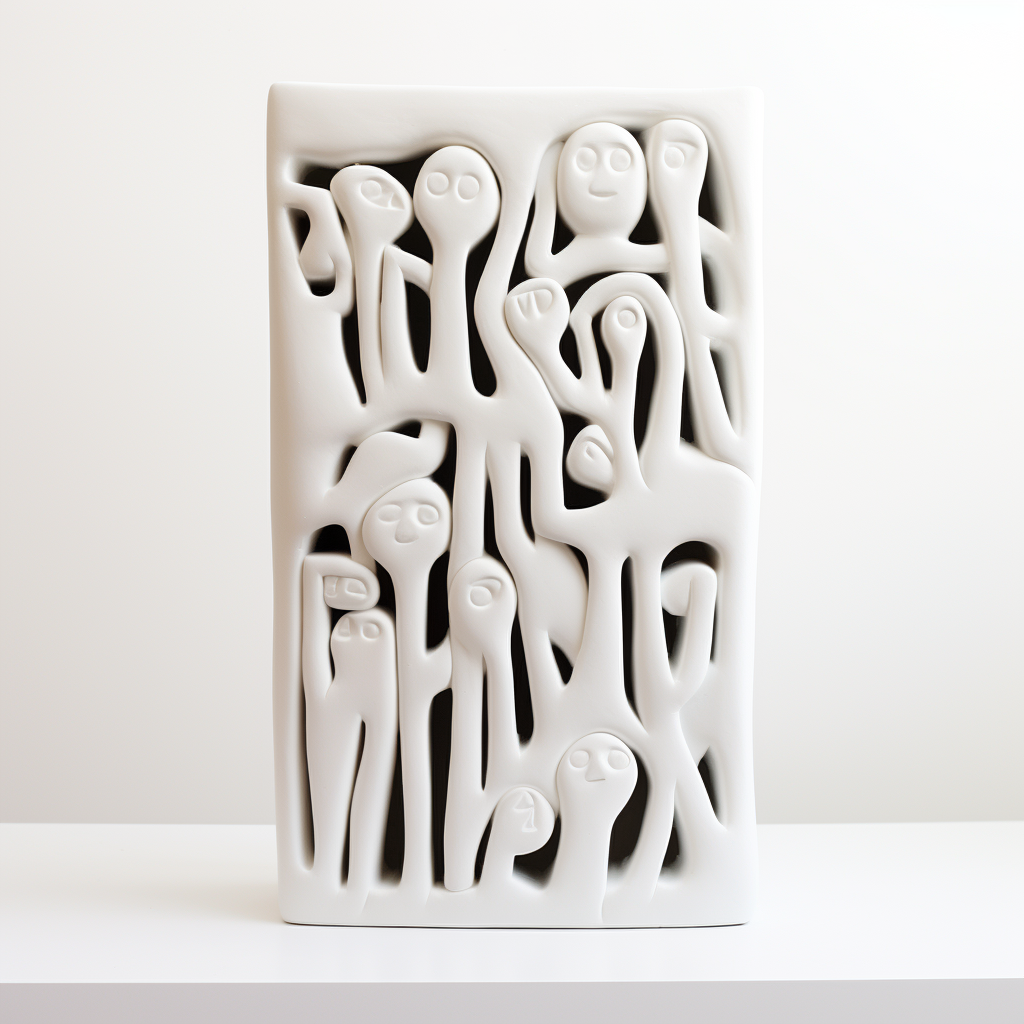 Plaster Sculpture by Kieth Haring