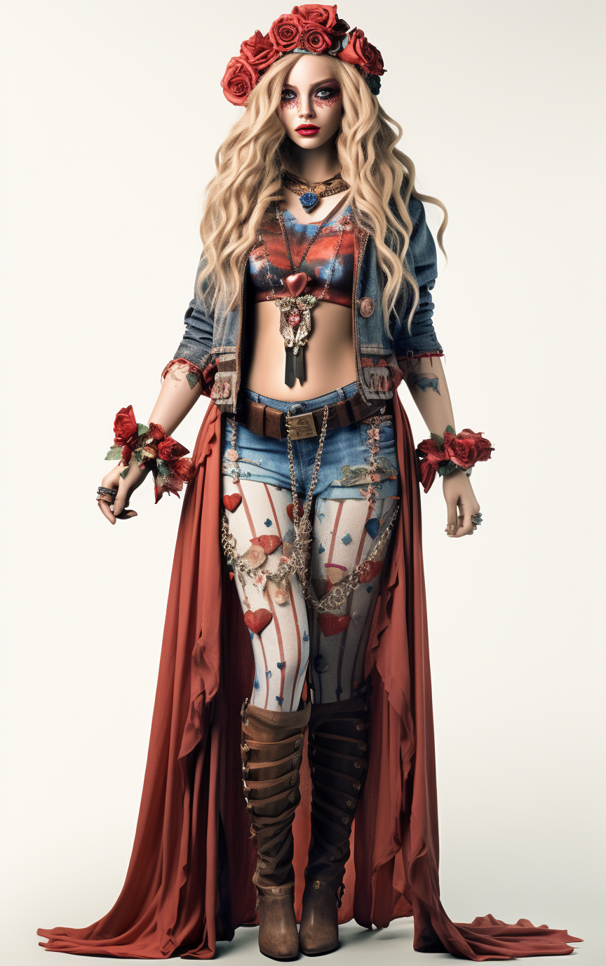 Harley Quinn Boho Fashion by Gucci