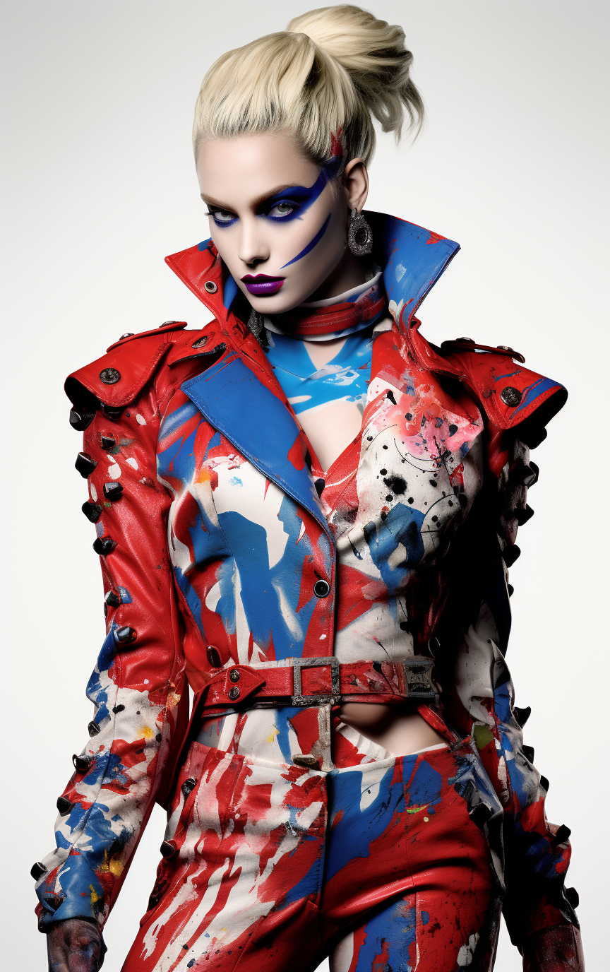 Harley Quinn in Avant-Garde Gucci Fashion