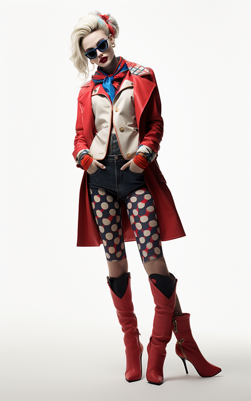 Stylish Harley Quinn Beatnik Fashion