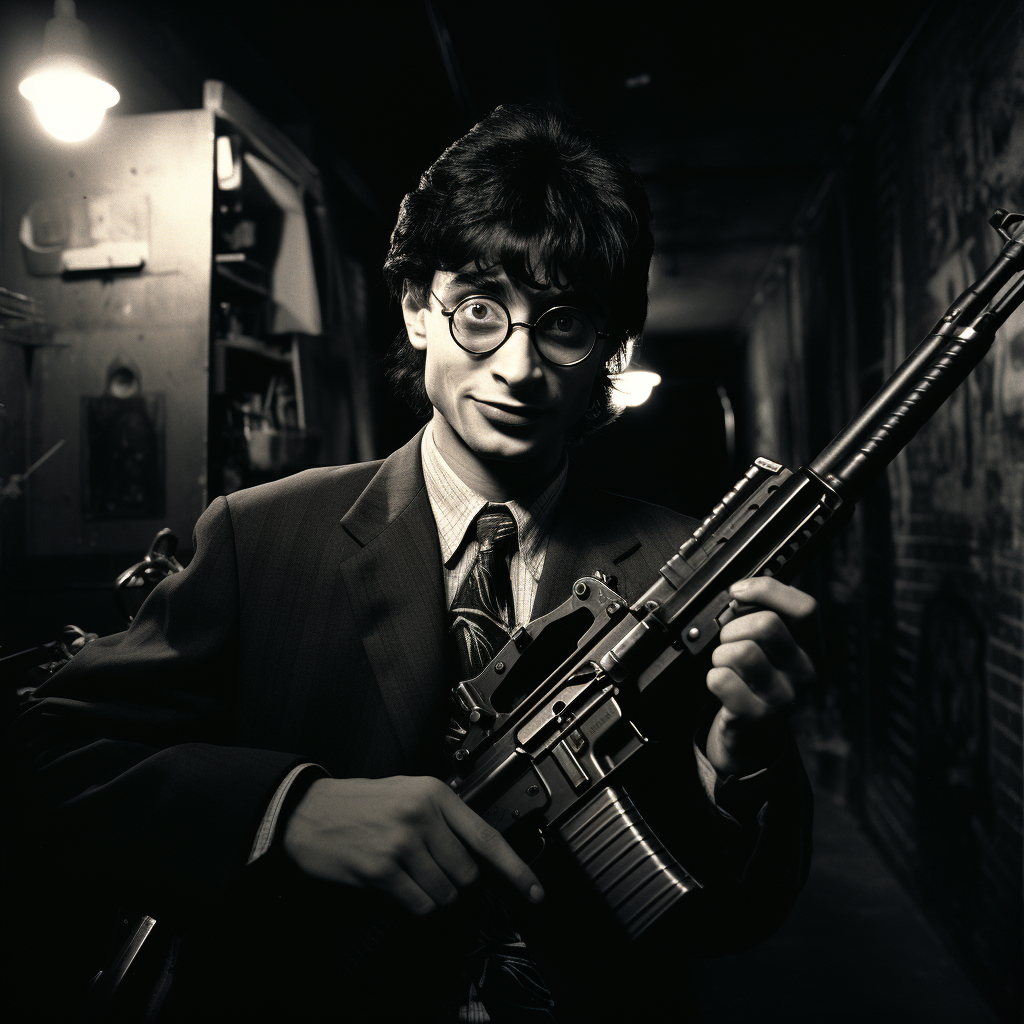 Harry Potter as Gangster with Sparkly Grill