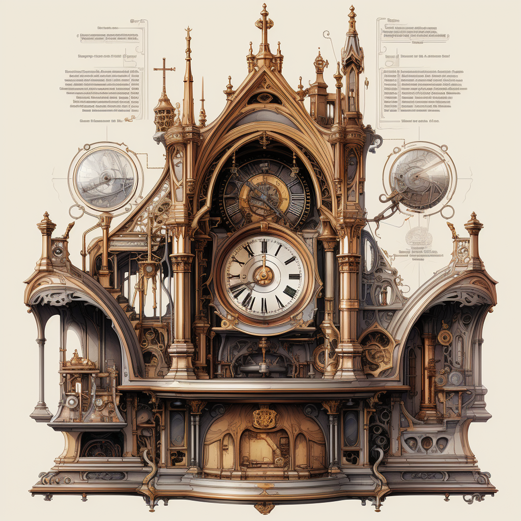 Illustration of a Steam Punk Clock