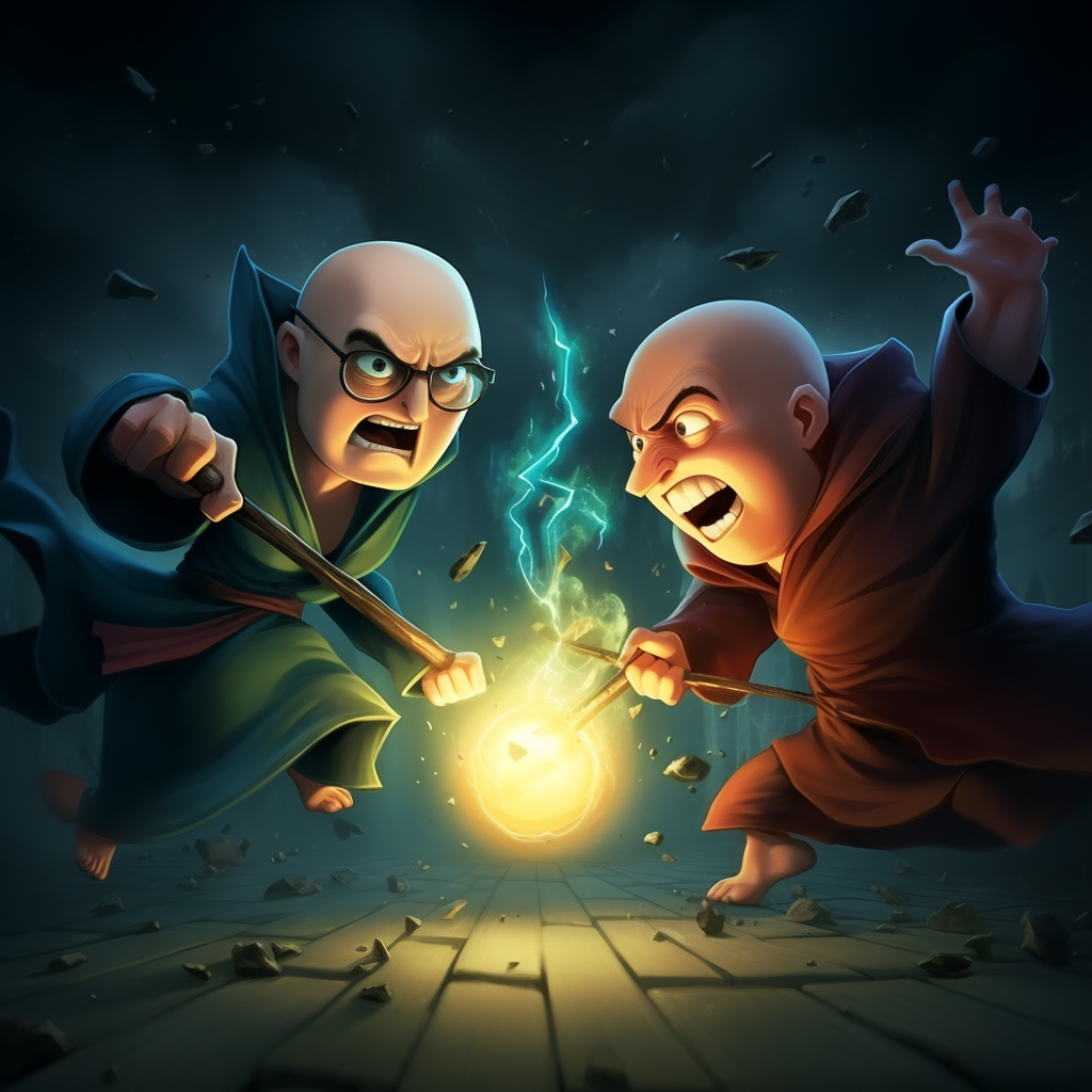 Harry Potter and Voldemort battle in Pixar style