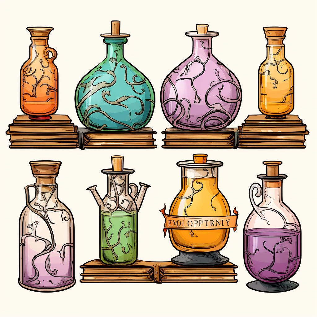 Illustration of Harry Potter Potion Book Pages