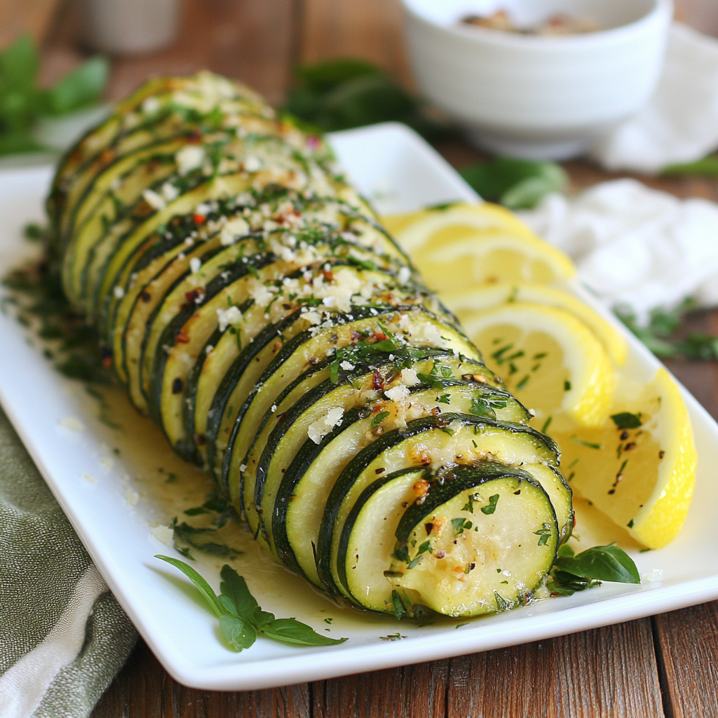 Hasselback Zucchini Recipe Inspiration Image