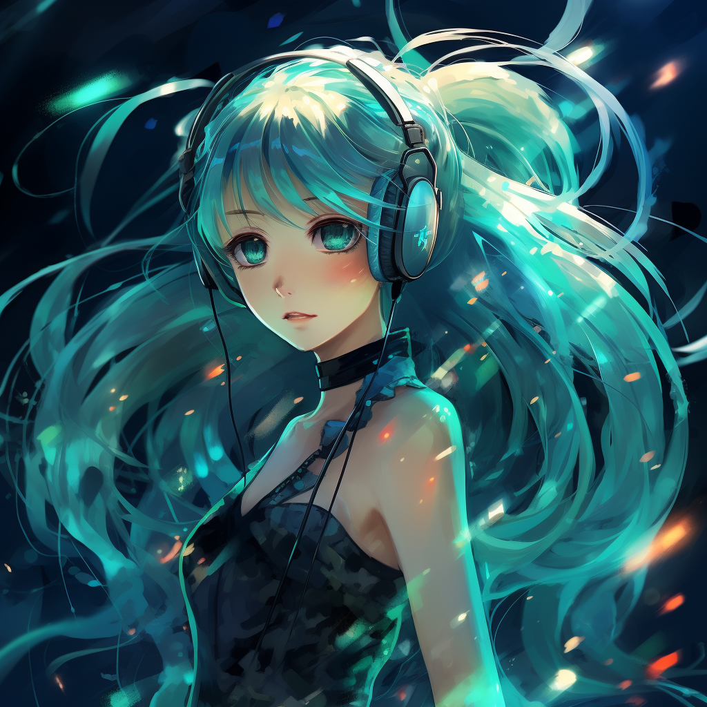 Hatsune Miku Hoshino Ai with sparkling pupil and twintail