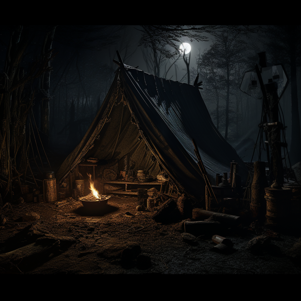 A chilling haunted campsite