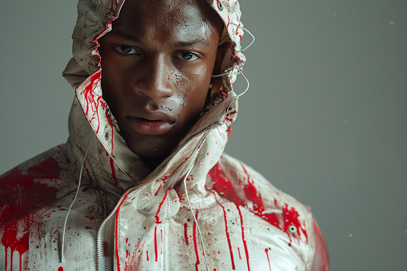 Young man in fashionable haute couture