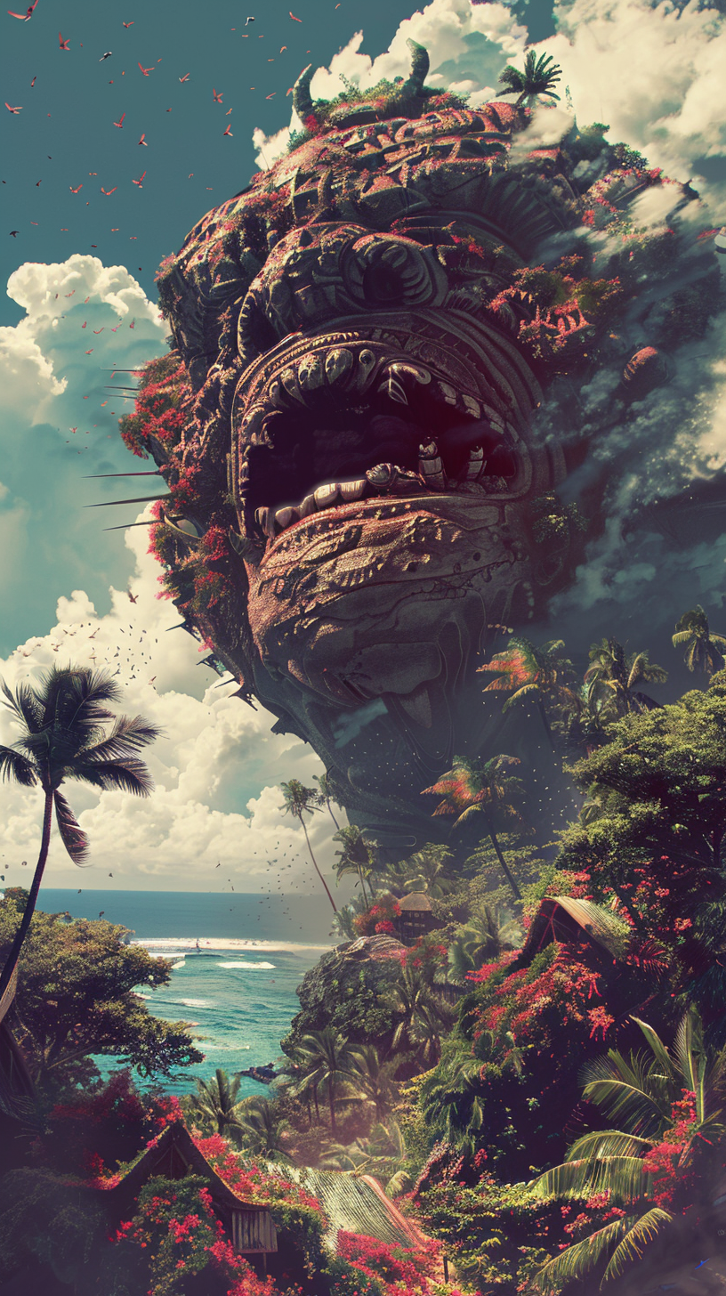 Hawaii Monster Illustration