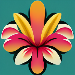 Beautiful Hawaiian flower graphic design