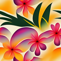 Beautiful Hawaiian flower graphics