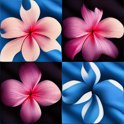 Colorful Hawaiian flower patterns