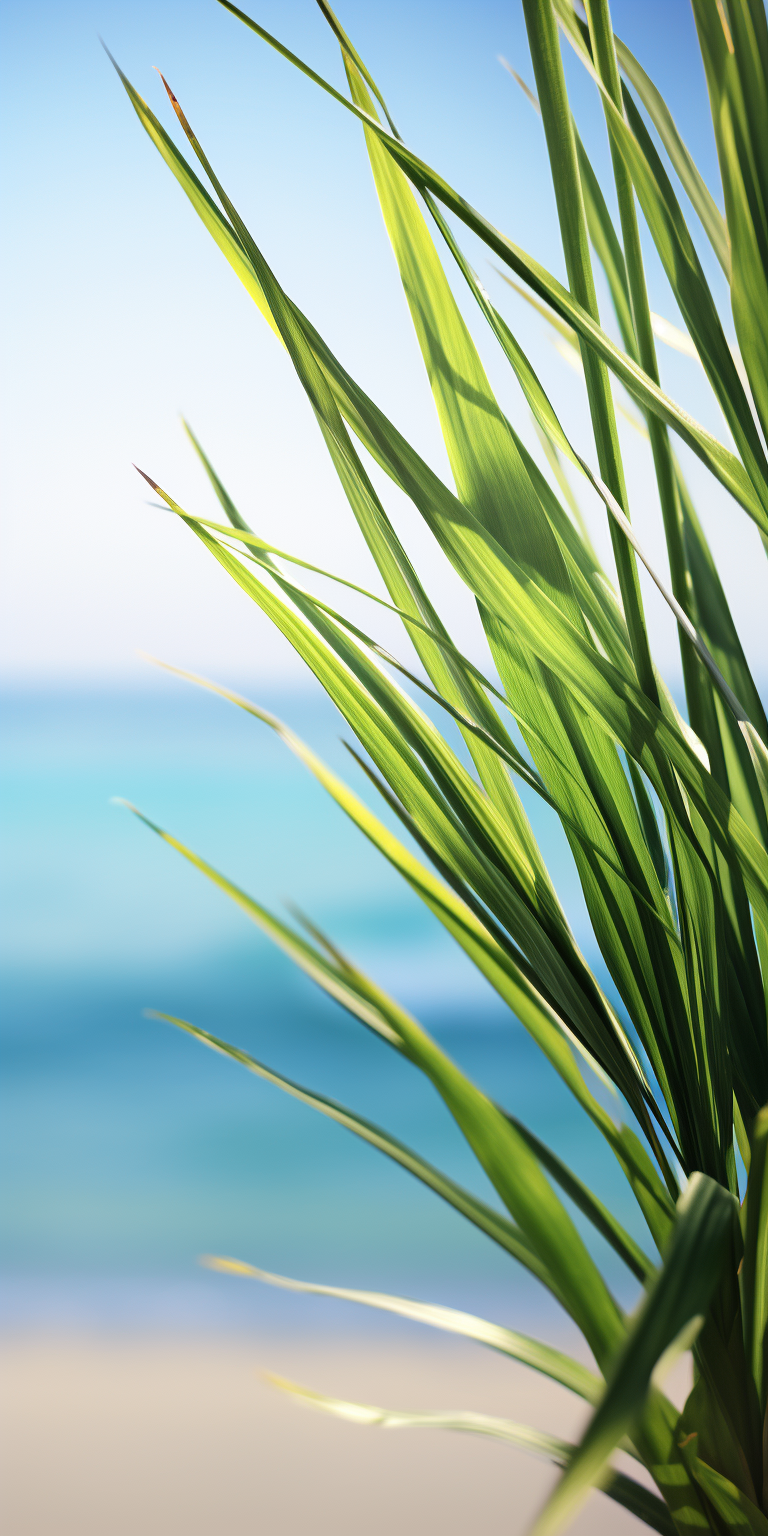 Bokeh Hawaiian Pandanus by the Shore