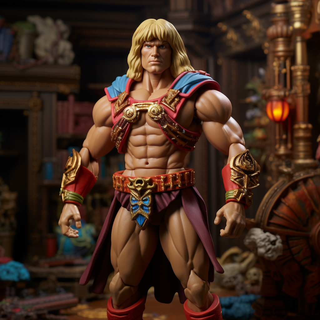 Realistic He-man toy image