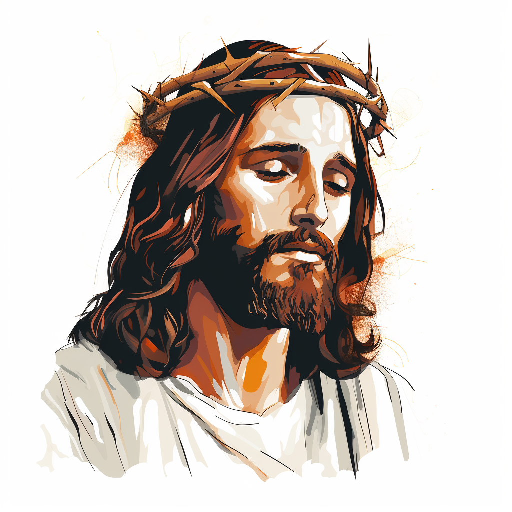 Realistic Head of Christ Design