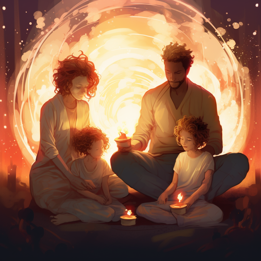 Illustration depicting the healing power of family