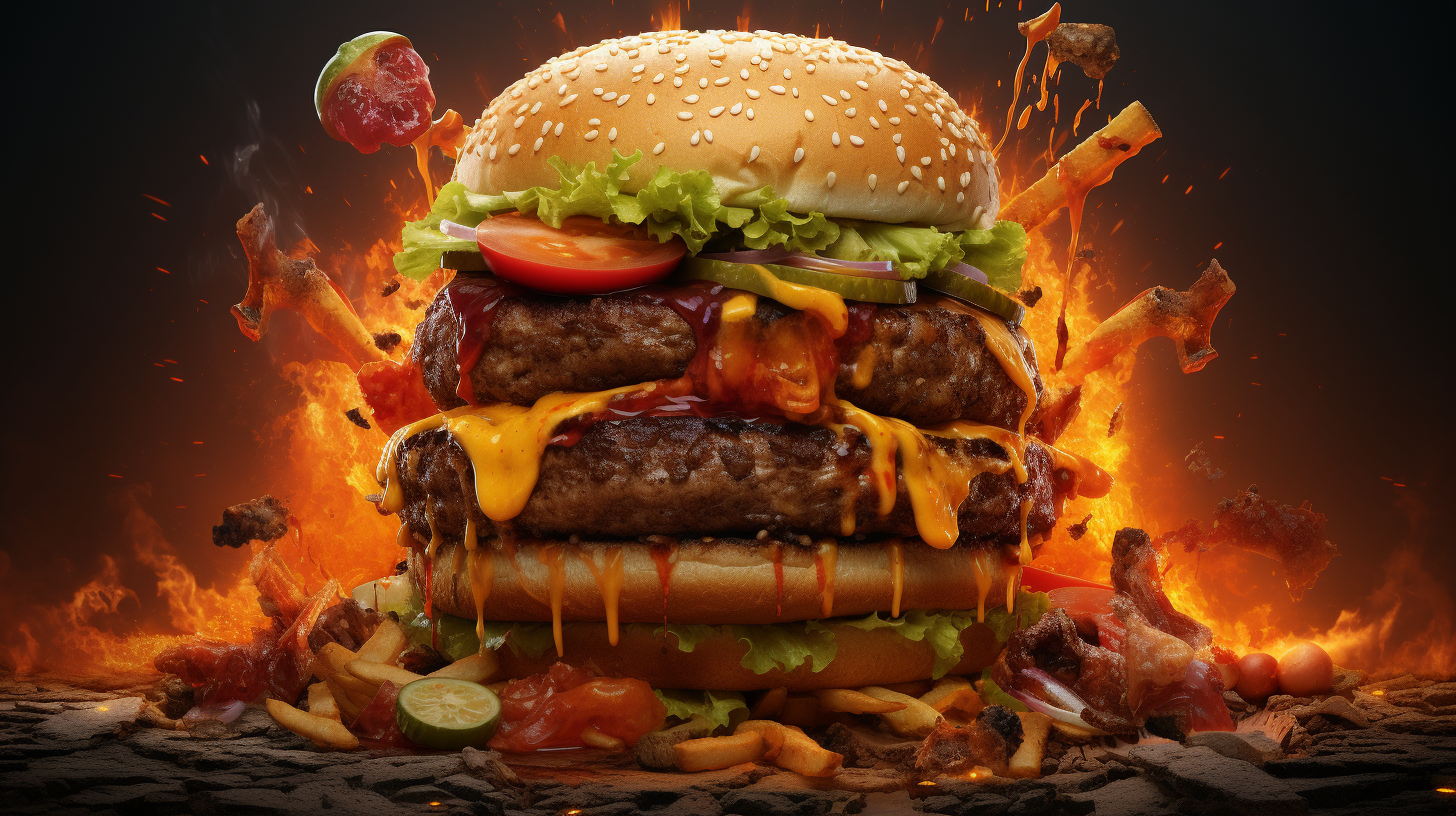 Human Health Destruction with Burgers and Fried Foods