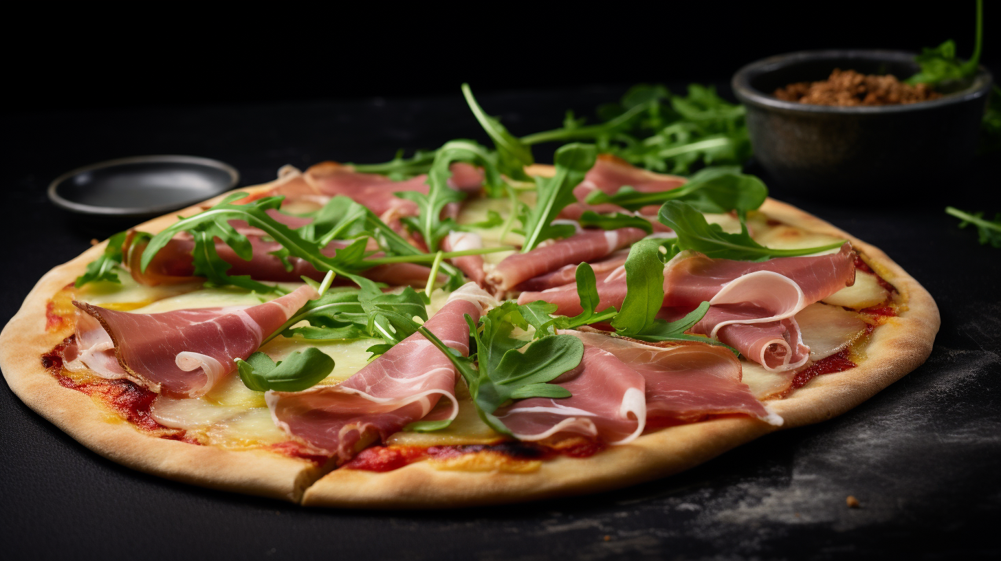 Image of mouthwatering Prosciutto Arugula Pizza