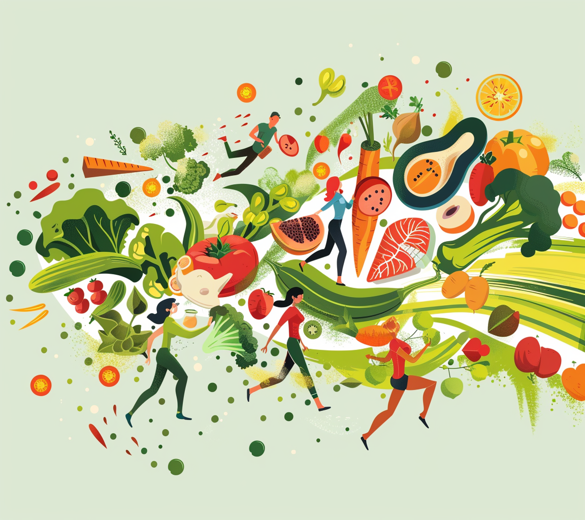 High Quality Healthy Lifestyle Illustration