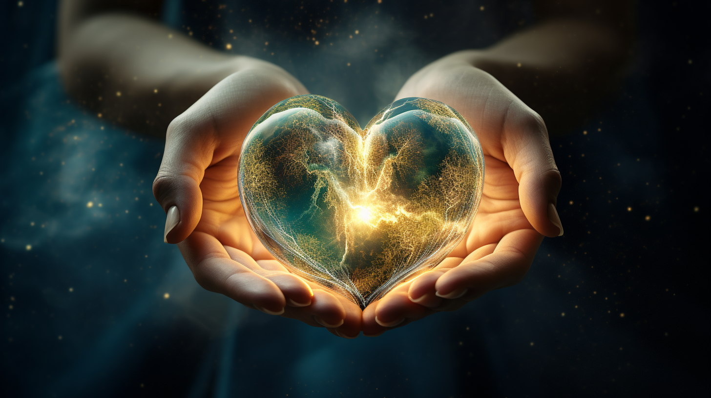 Heart healing shamanic cosmic earth love