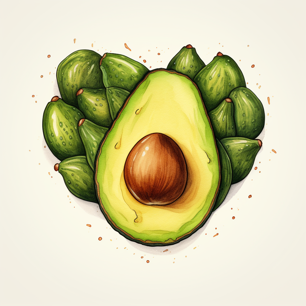 Heart-shaped avocado pit on white background