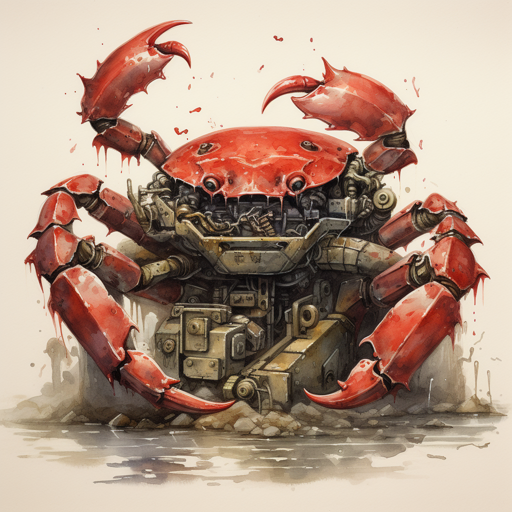 Cute heart-shaped crab tank design