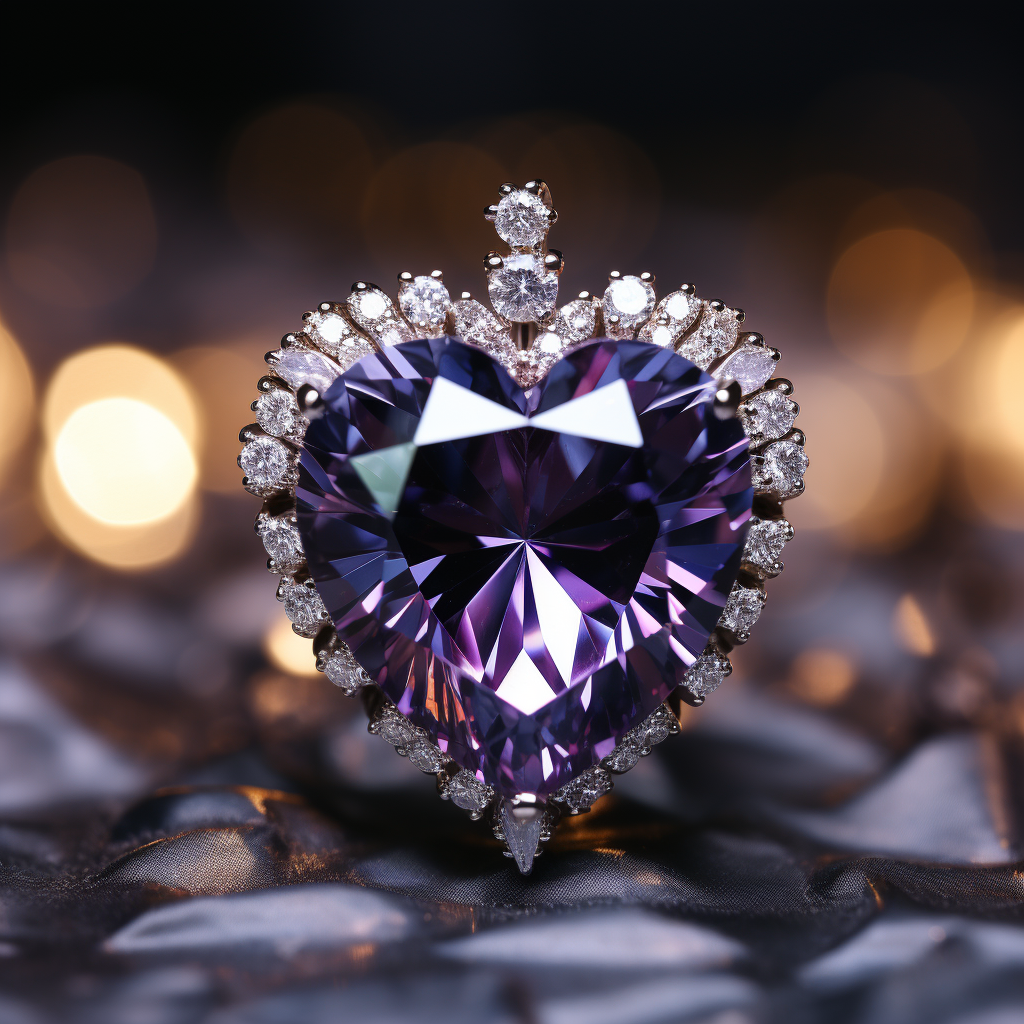 Stunning Heart-Shaped Diamond on Velvet