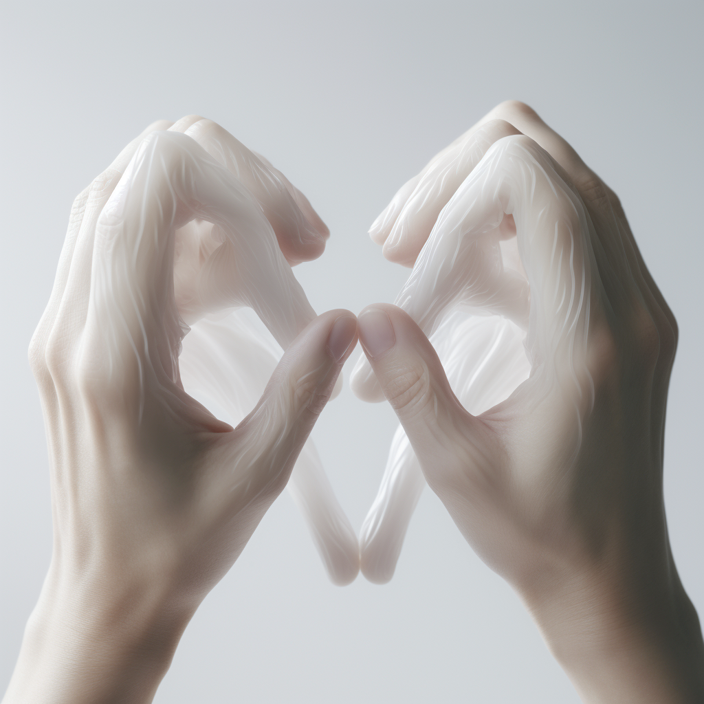 Heart-shaped hands symbolizing love