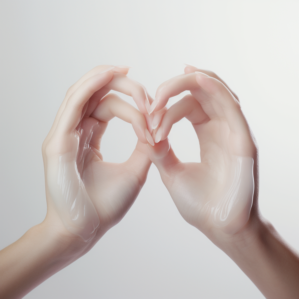 Heart-shaped hands expressing love and affection