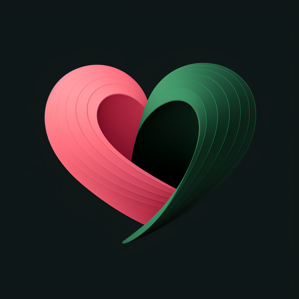 Heart Shapes Minimalist Vector Illustration