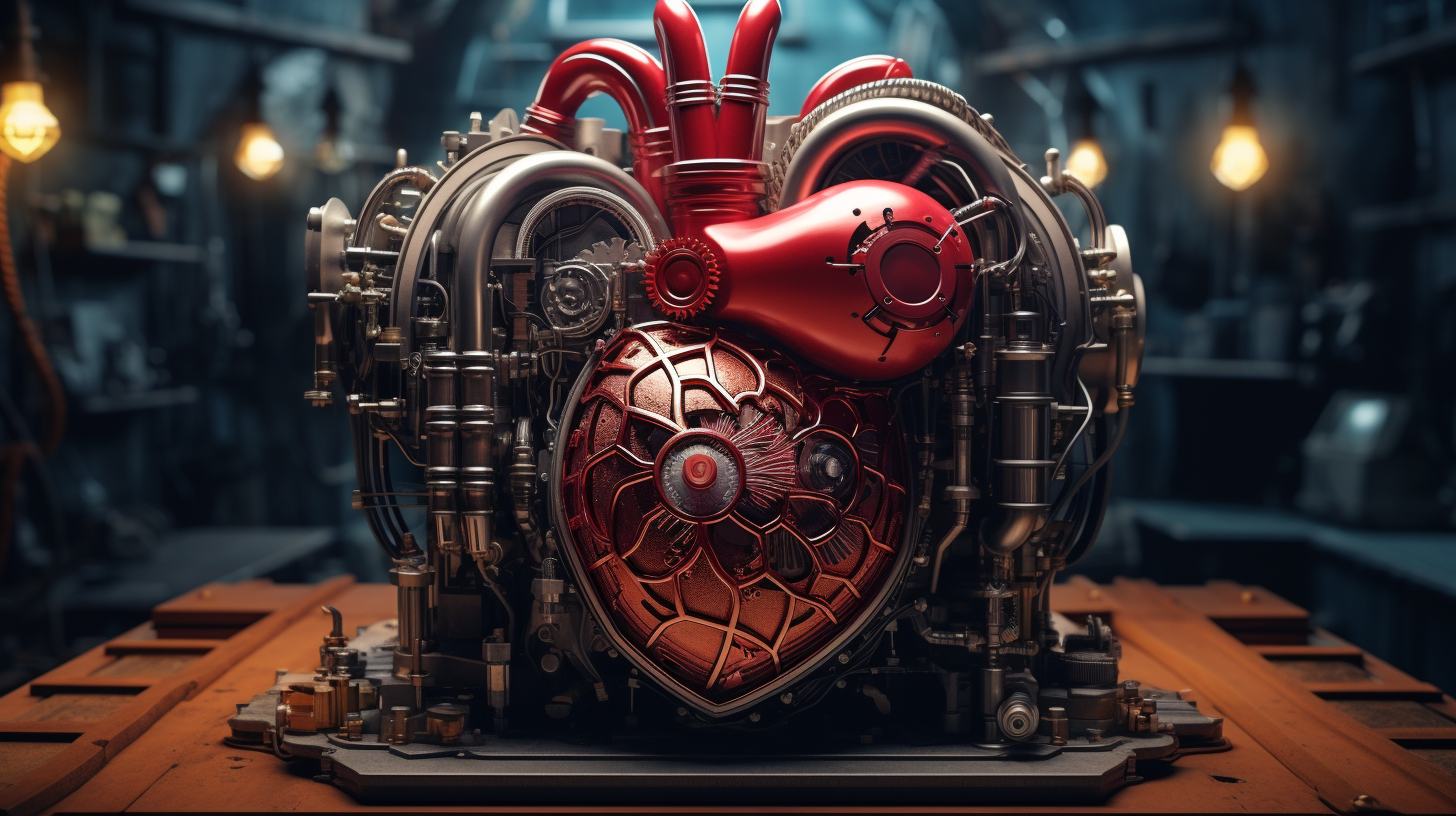 Realistic photo of the heart machine