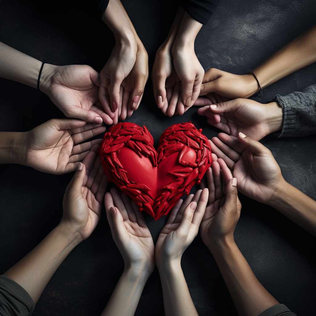 Hands holding heart shape