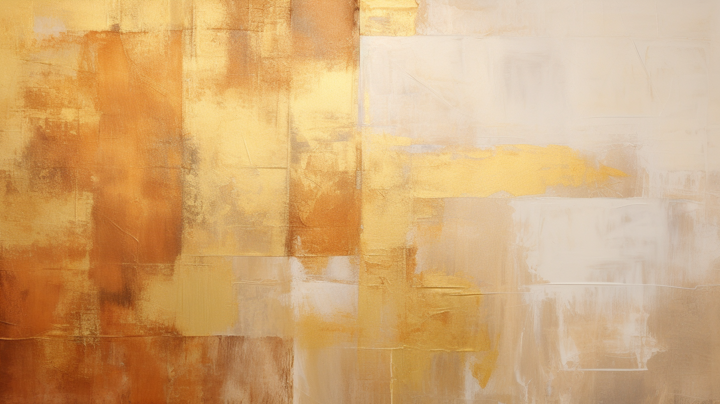 Abstract golden horizon with geometric shapes