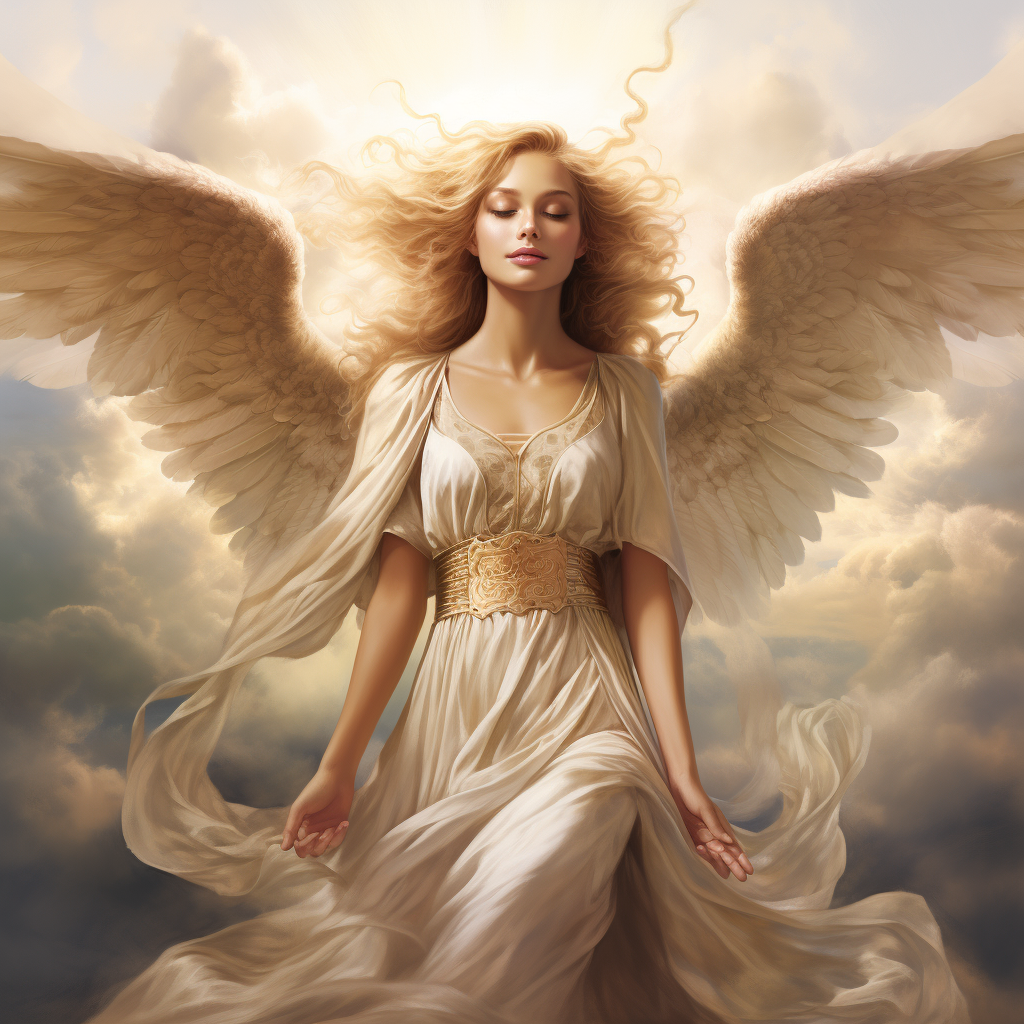 Inspiring quotes with heavenly angel image