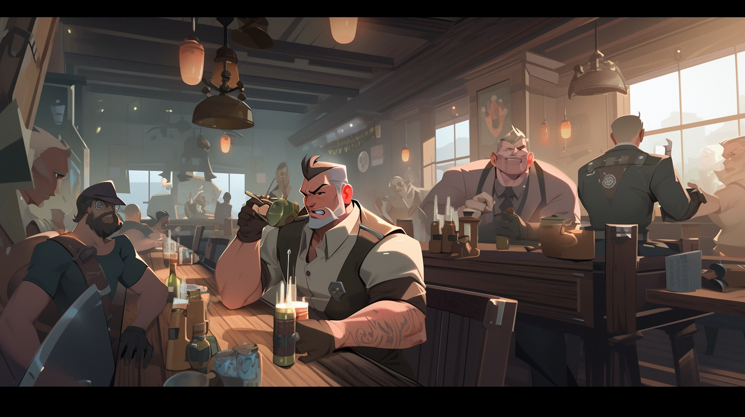 Heavy Meeting Zarya in Russian Bar