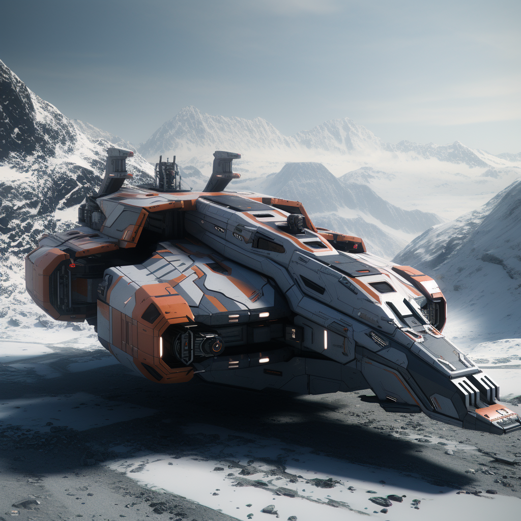 Impressive heavyweight freighter in Star Citizen