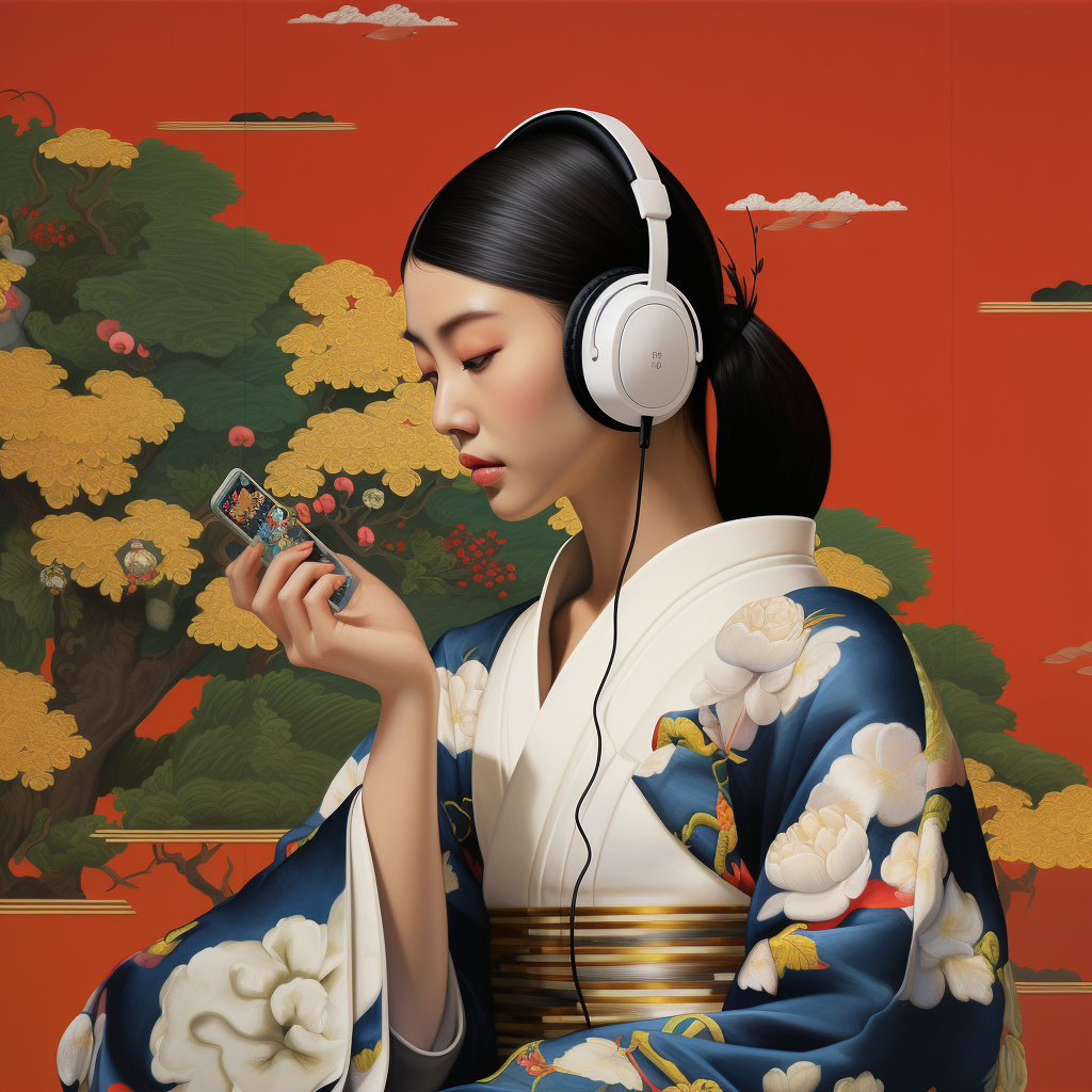 Airpods in the enchanting Heian Period