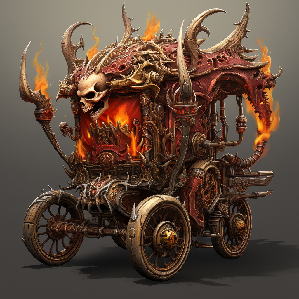 Hell Themed Roller Coaster Cart