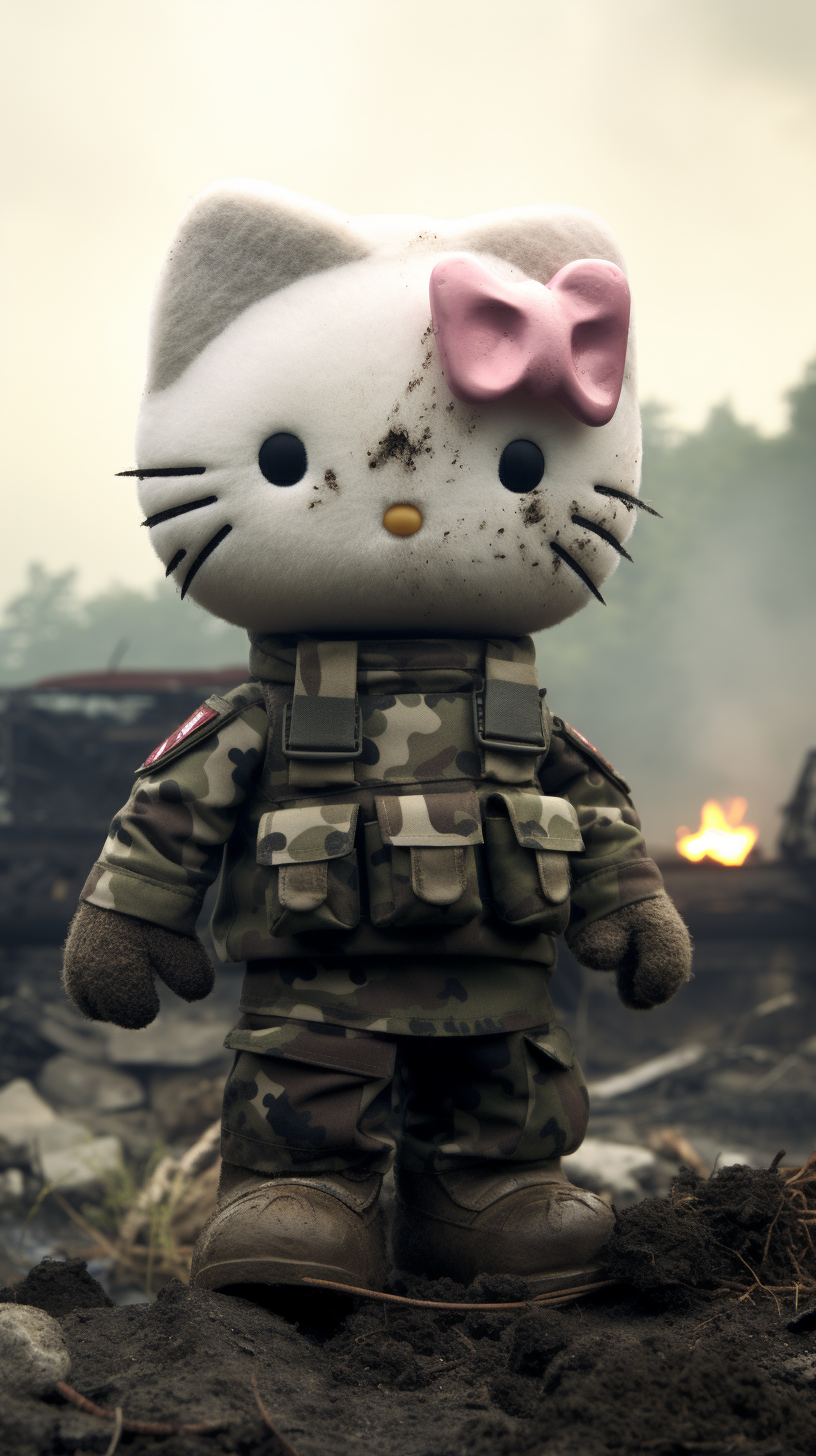 Hello Kitty evil army German WW2 experiment